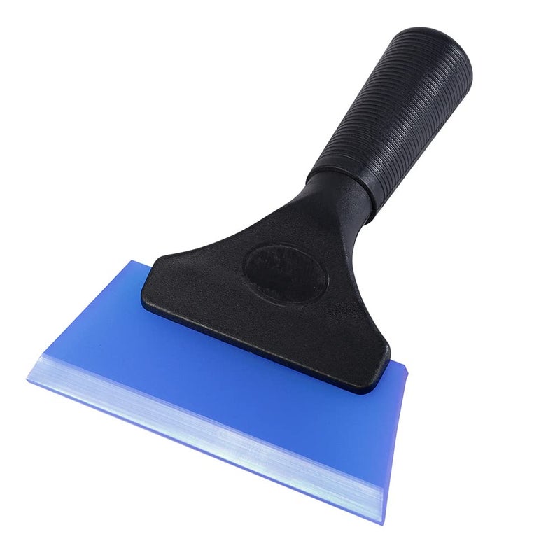 FOSHIO Small Squeegee with 5 Inch Dark Blue Rubber Blade Mini Wiper Window Tinting Tools for Mirror Glass Window Cleaner with NonSlip Handle - Image 3