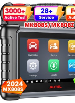 Autel Scanner MaxiCheck MX808S, 2024 US Ver of MaxiCOM MK808S/ MK808Z, Functions as MK900/ MX900, Full Bidirectional as MK900BT MK808BT PRO, 3K+ Active Test, 28+ Service, OE All System, OS 11, FCA SGW