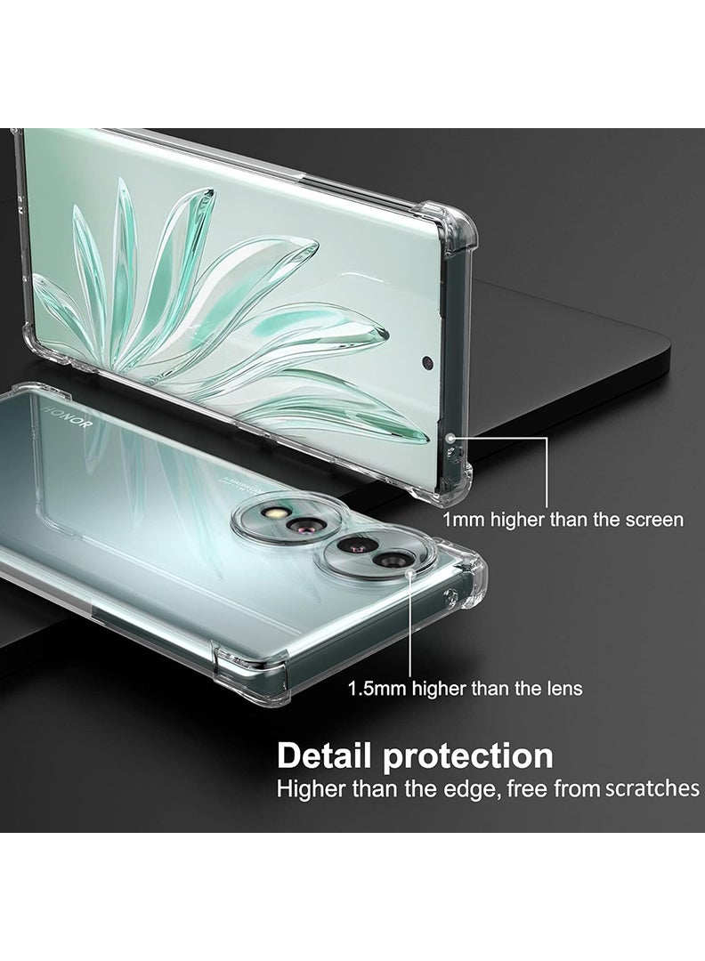 Theodor Honor X7B Clear Case, Shock-Absorption TPU Cell Phone Cover with Reinforced Corners, Soft Flexible & Crystal Clear Protective Bumper Case - Image 2