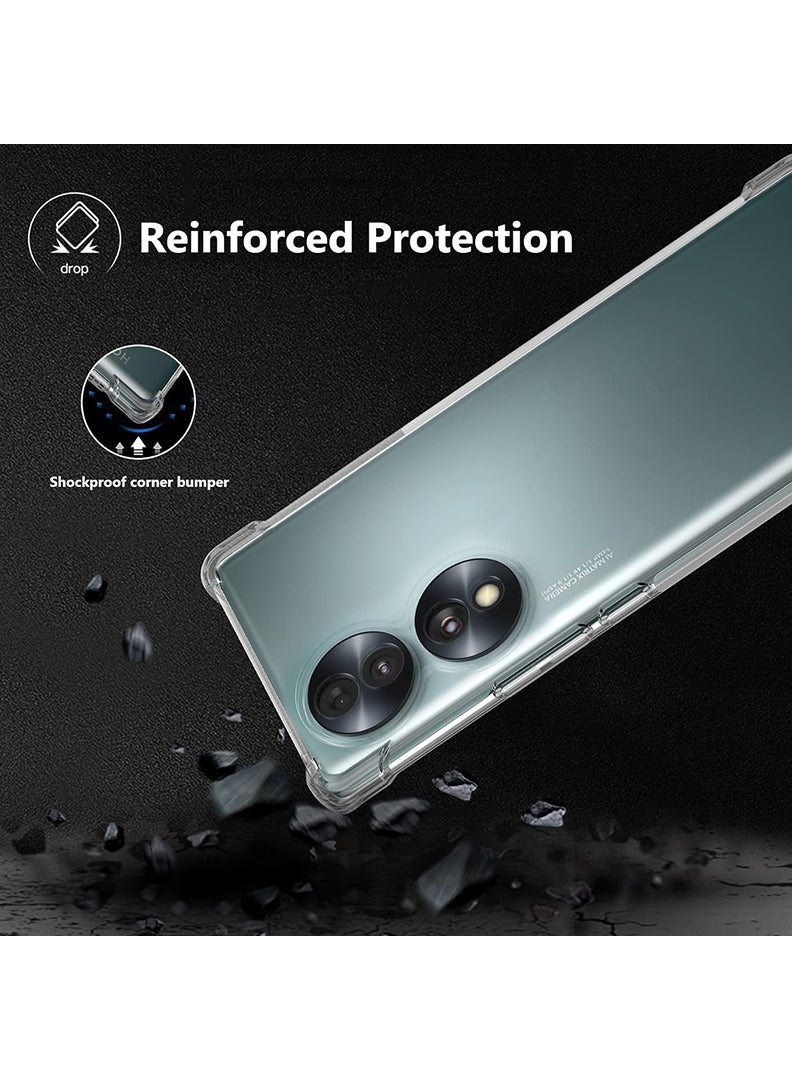 Theodor Honor X7B Clear Case, Shock-Absorption TPU Cell Phone Cover with Reinforced Corners, Soft Flexible & Crystal Clear Protective Bumper Case - Image 3