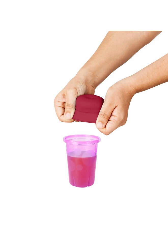 Boon Snug Straw Universal Silicone Straw Lids - Multi (3pk), Pink - Image 2