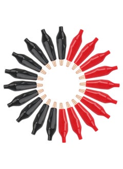 SYOSI Alligator Clips, 16PCS Insulated Electrical Test Kit, 1.77"/45mm 10A Pure Copper Alligator Clip Crocodile Clamps Jumper Helper, Protective Insulation Cover, Copper Alligator Soft Insulated Cover  - Image 1