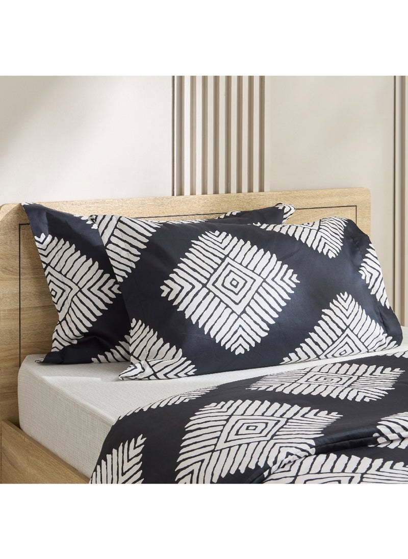 Home Box Houston Arno 3-Piece Printed Cotton Twin Duvet Quilt Cover Set 220 x 150 cm  - Image 2