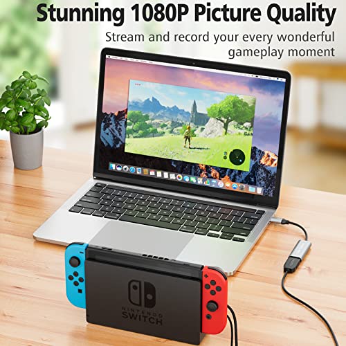 VIXLW Video Capture Card, USB3.0 HDMI to USB C Capture Card, 4K 1080P 60FPS, Video Recording Card for Gaming Live Streaming, for Windows/Mac OS System with USB C Adapter to Adjust PS4, Switch, Xbox - Image 4