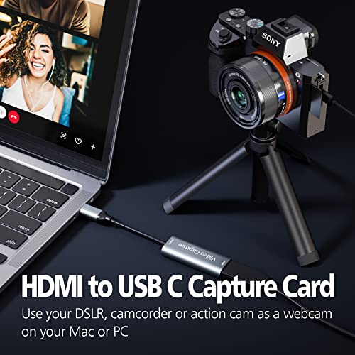 VIXLW Video Capture Card, USB3.0 HDMI to USB C Capture Card, 4K 1080P 60FPS, Video Recording Card for Gaming Live Streaming, for Windows/Mac OS System with USB C Adapter to Adjust PS4, Switch, Xbox - Image 3