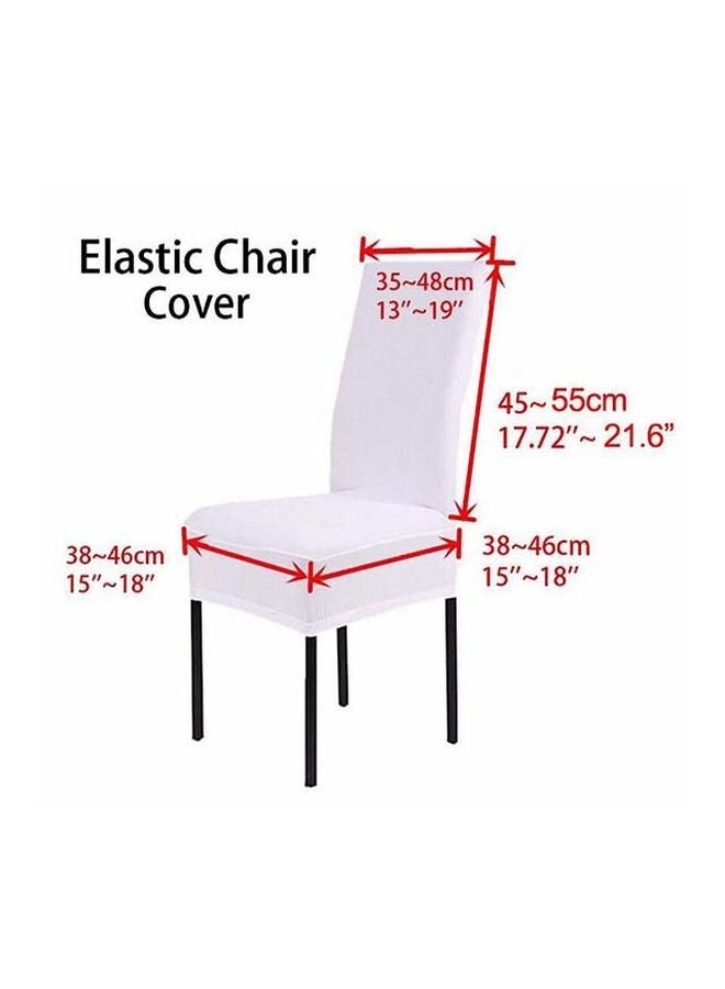 4-Piece Dining Chair Cover Beige/Green 38x46centimeter  - Image 2