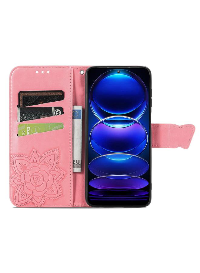 Green Tiger Case For HMD Skyline Butterfly Love Flower Embossed Leather Phone Case  - Image 3