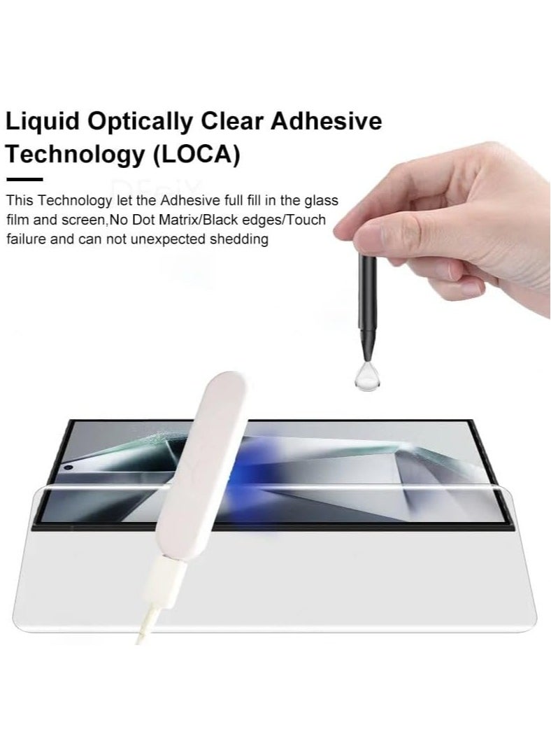Generic Full Glass Screen Protector For Samsung Galaxy S24 Ultra UV Tempered Glass Full Glue Cover Screen Protector Fingerprint Unlock Screen Glass Film  - Image 4