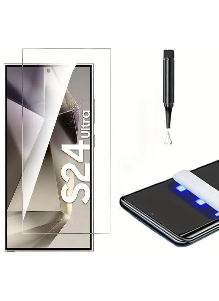 Generic Full Glass Screen Protector For Samsung Galaxy S24 Ultra UV Tempered Glass Full Glue Cover Screen Protector Fingerprint Unlock Screen Glass Film  - Image 5