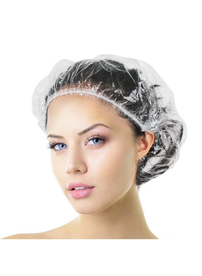 Aquior Shower Cap Disposable,30 Pcs Bath Caps Large Thick Clear Waterproof Plastic Elastic Hair Bath Caps For Women Deep Conditioning Hair Care Hotel Travel Essentials Accessories Cleaning Supplies - Image 1
