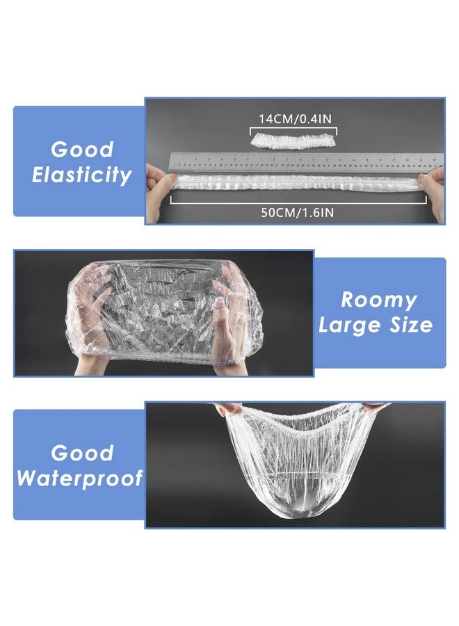 Aquior Shower Cap Disposable,30 Pcs Bath Caps Large Thick Clear Waterproof Plastic Elastic Hair Bath Caps For Women Deep Conditioning Hair Care Hotel Travel Essentials Accessories Cleaning Supplies - Image 2