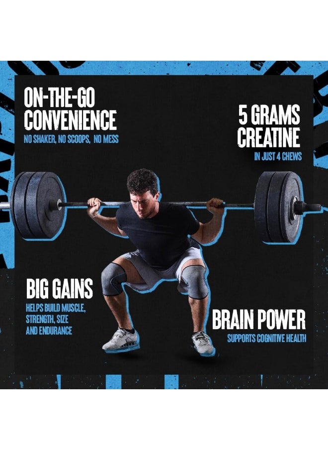 ANIMAL - Creatine Chews Tablets - Enhanced Creatine Monohydrate With Astragin To Improve Absorption, Sea Salt For Added Pumps, Delicious And Convenient Chewable Tablets - Grape - Image 1