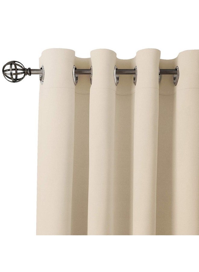 Encasa XO Grommet Window Curtain 5 Ft, Solid Dyed Cotton Panama Fabric, Light-Filtering, Curtains For Kitchen, Bedroom, Living Room (137X152 Cm), Natural, Set Of 2, Opaque - pzsku/Z8D2AEEDDE86D2C0DCC8DZ/45/_/1738305973/b2869db9-964d-4ddc-bdfd-43beccd7b06f