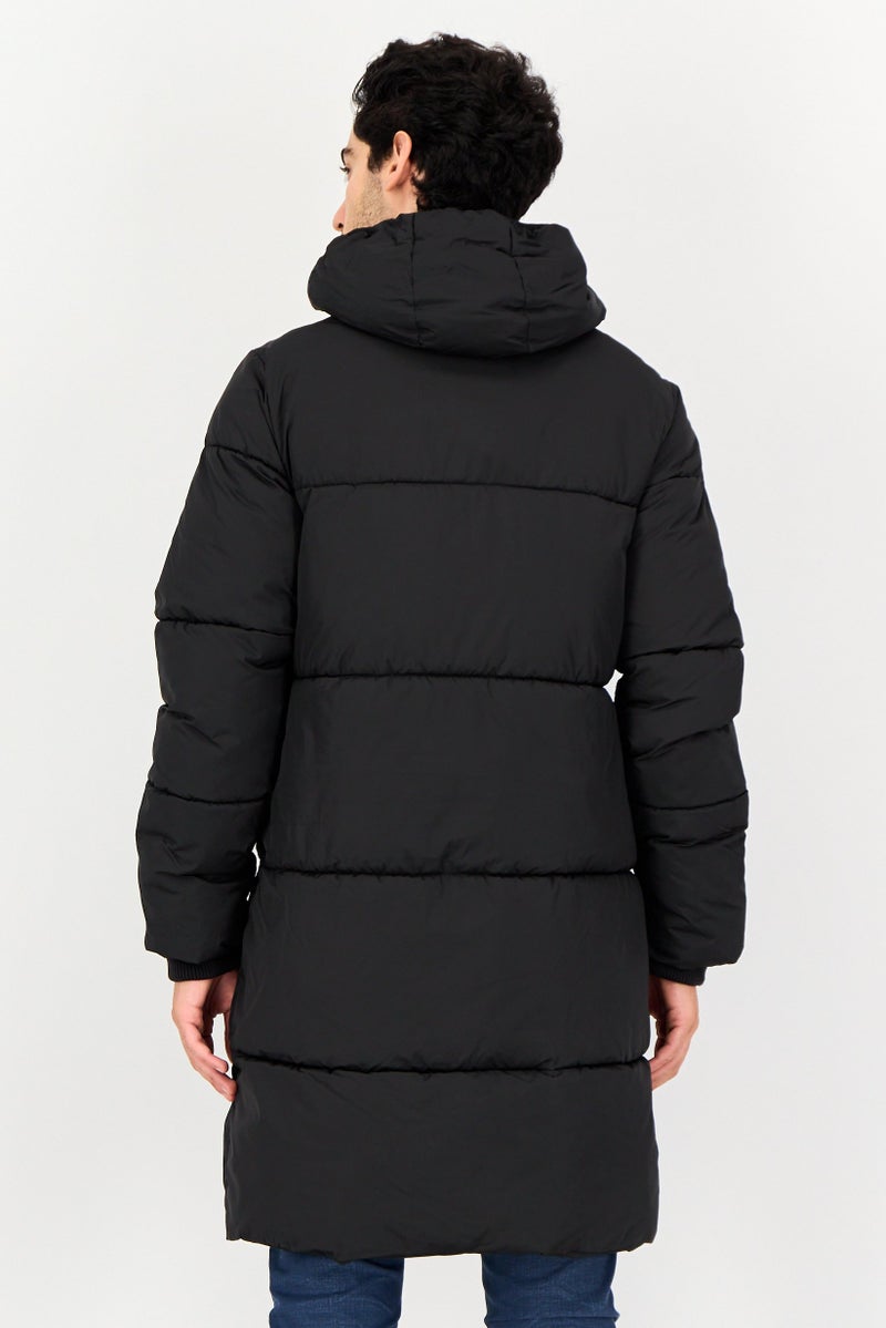 Celio Men Plain Puffer jacket, Black - Image 3