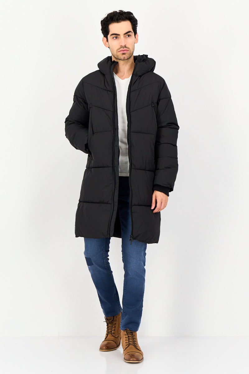 Celio Men Plain Puffer jacket, Black - Image 4