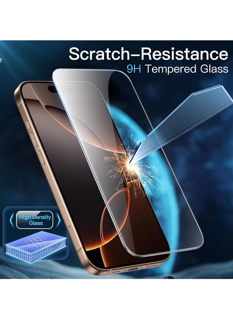 Denx Full Coverage Screen Protector for iPhone 16 Pro Max 6.9 inch, Tempered Glass 9H with, Installation Tool, Case Friendly, HD Clear, Anti- Scratch, Oil Proof, Anti- Fingerprint, (Crystal Clear)  - Image 3