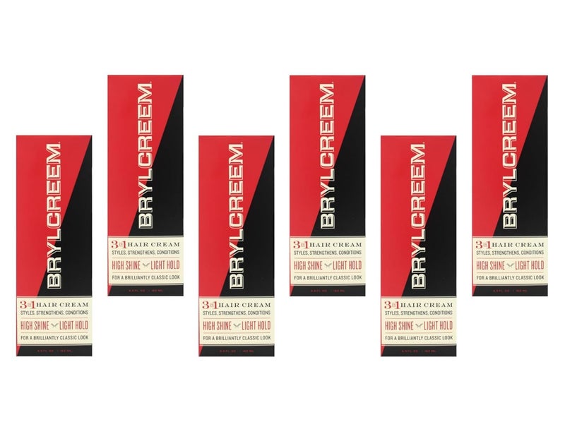 Brylcreem 3-in-1 Hair Cream, Styles, Strengthens, Conditions, High Shine, Light Hold, 5.5 oz (Pack of 6) - Image 1