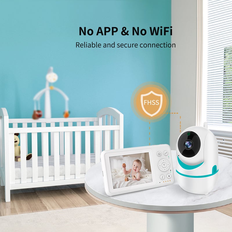 D031 3.2 inch baby monitor baby watcher with lullaby room temperature monitor baby monitor two-way voice intercom - Image 2
