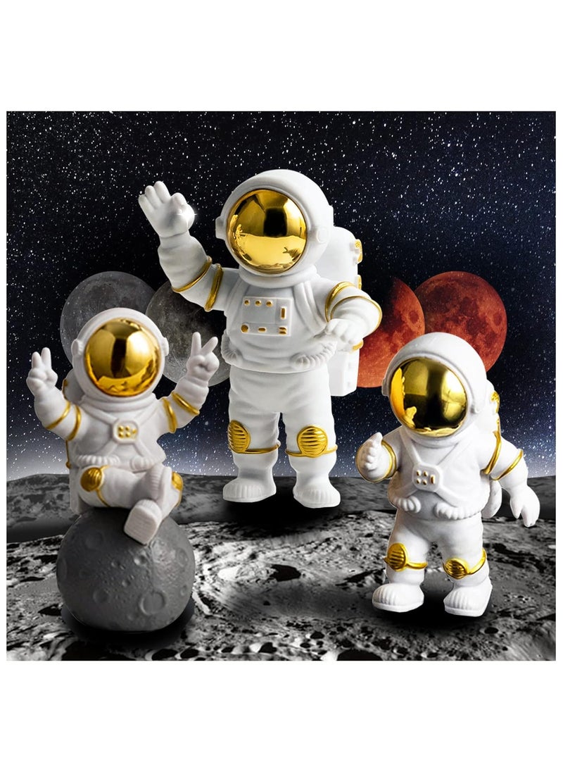 Generic 3Pcs Creative Astronaut Ornament Astronaut Model Living Room TV Cabinet Ornament Children's Room Decoration Birthday Gift  - Image 1