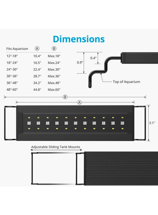 NICREW C10 24/7 LED Aquarium Light for Plants, 18-24 Inches, Full Spectrum Fish Tank Light with Timer, Brightness Adjustable - Image 5