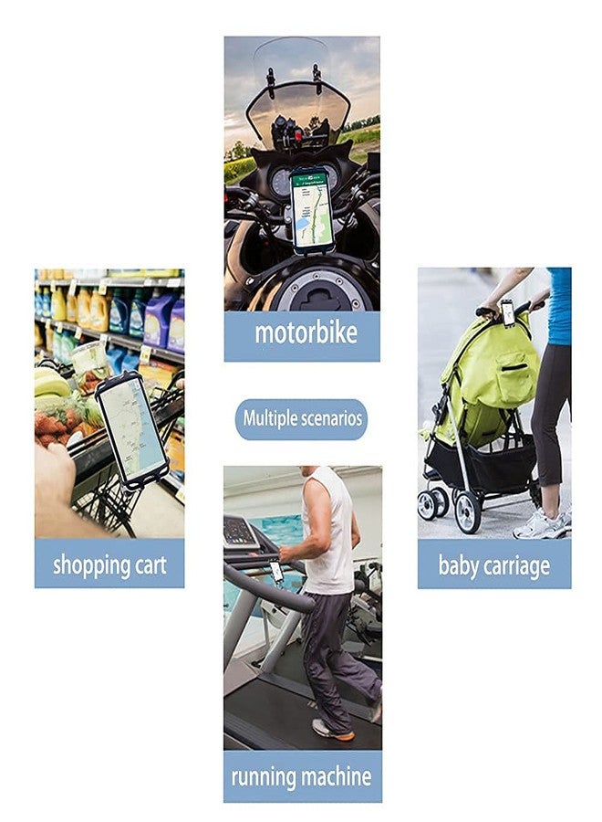 Fglmctsh Bike Motorcycle Phone Mount GPS/Map/Music Made of Durable Non-Slip Silicone. Detachable Bike Phone Holder for Handlebars,Compatible with 99% iPhone 12 -8, Samsung S20, 4.5"-6.7" Phones - Image 4