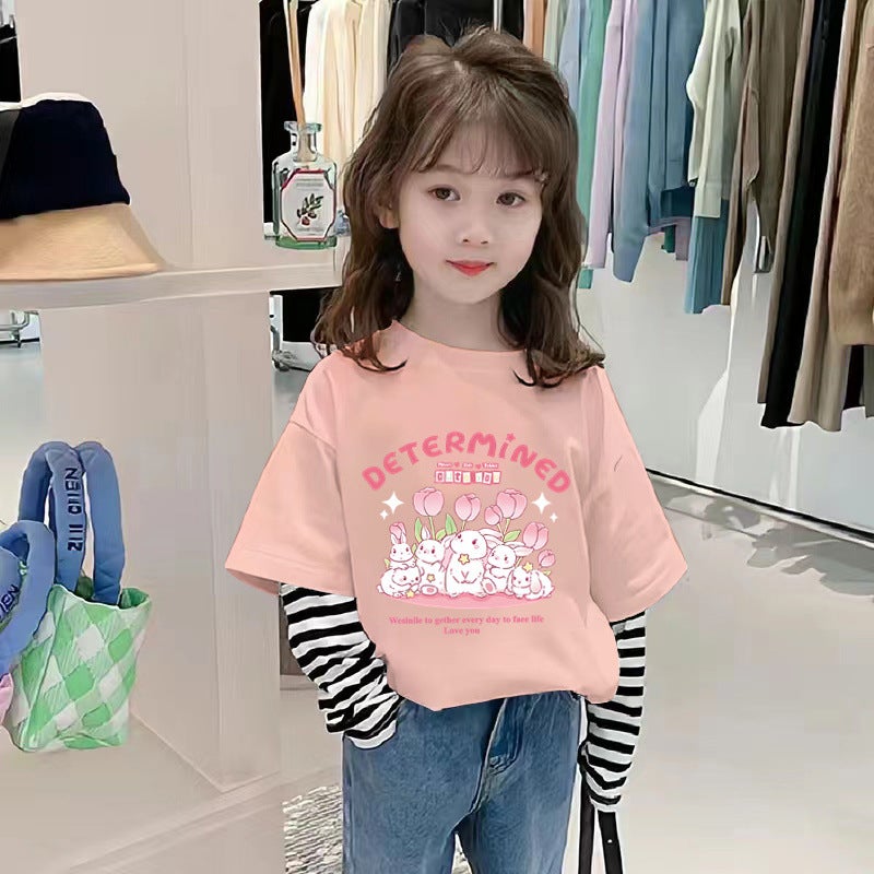G2317# Girls Long Sleeve T-Shirt New Cotton Girls Bottoming Shirt Children'S Clothing Girls Coat Children'S T-Shirt - Image 5