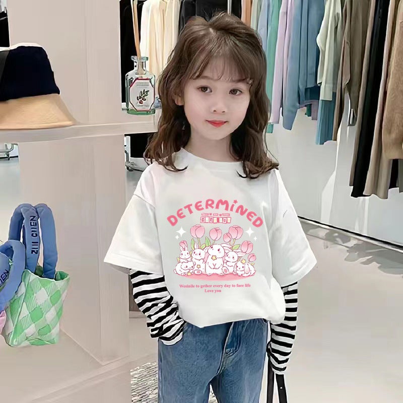 G2317# Girls Long Sleeve T-Shirt New Cotton Girls Bottoming Shirt Children'S Clothing Girls Coat Children'S T-Shirt - Image 3