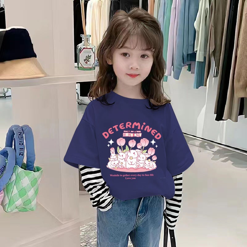 G2317# Girls Long Sleeve T-Shirt New Cotton Girls Bottoming Shirt Children'S Clothing Girls Coat Children'S T-Shirt - Image 4