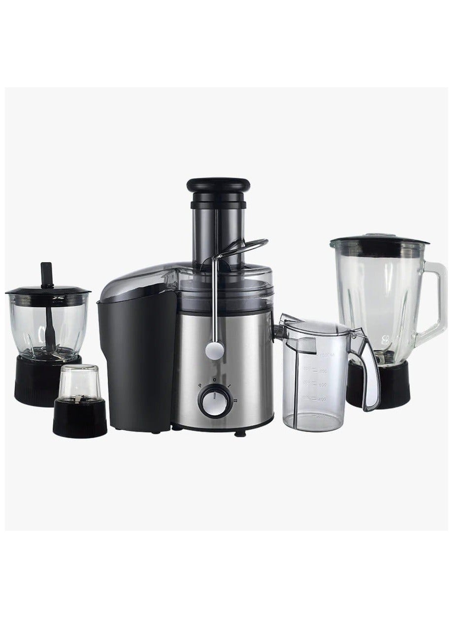 4 in 1 Slow Juicer Machine – Cold Press Juicer, Blender, Citrus Press & Food Processor with Powerful Motor High-Efficiency Extractor for Fruits & Vegetables, Easy to Clean, Multi-Function Kitchen Appliance