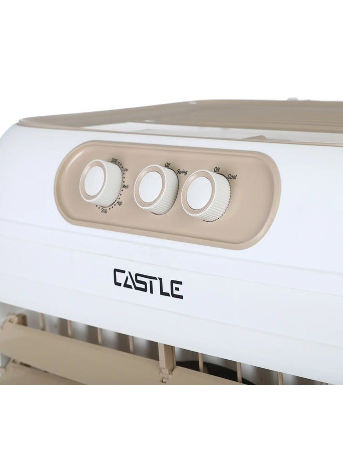 كاسل مبرد هواء، 3 سرعات، 90 لتر متنقل أبيض بيج من كاسيل - Image 3