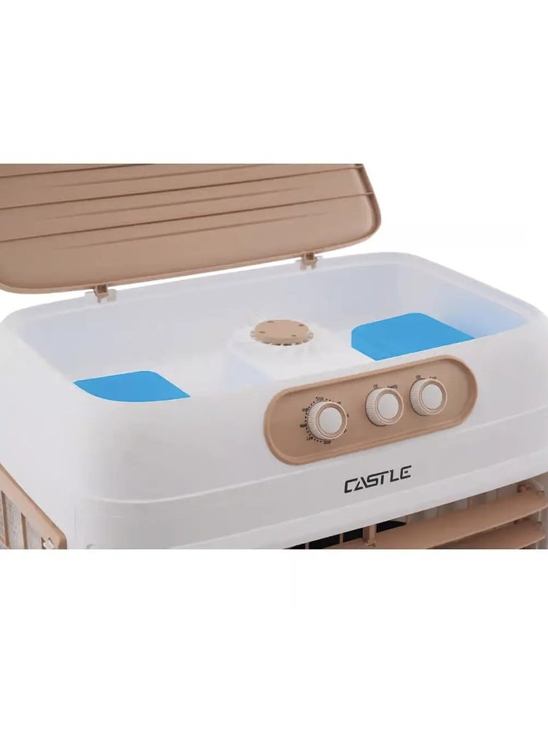 كاسل مبرد هواء، 3 سرعات، 90 لتر متنقل أبيض بيج من كاسيل - Image 4