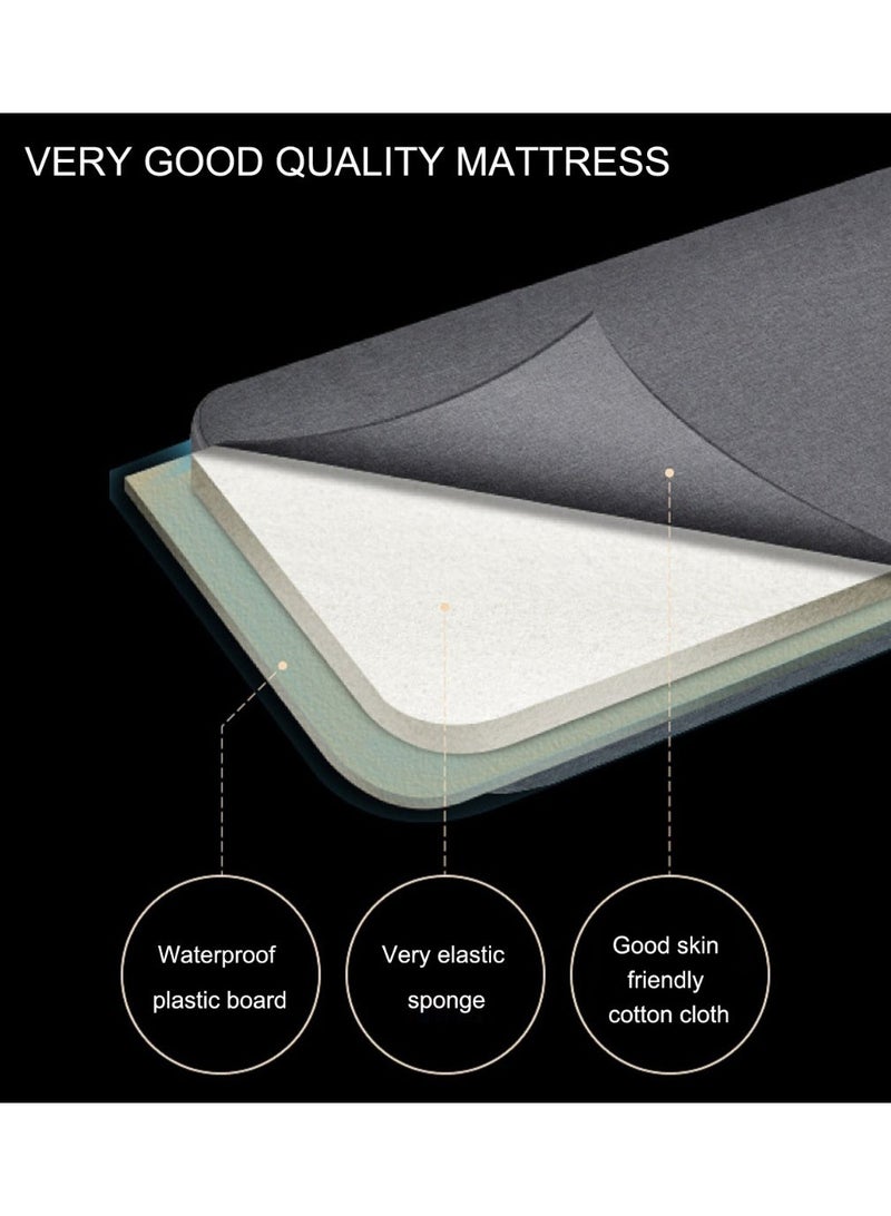 NZONE STORE Baby Zone Newborn Baby Crib with Height Adjustable Headrest, Opening Sides, Detachable Mosquito Net, Bottom Shelf, and Soft Mattress with 360° Swivel Wheels - Gray - Image 4