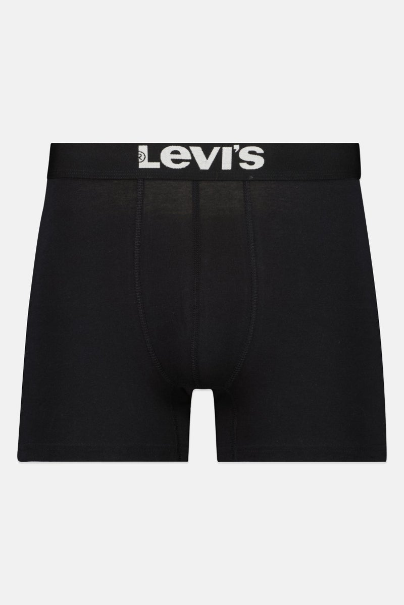 Levi's Men 4 Pieces Brand Logo Boxer Brief, Black - Image 3