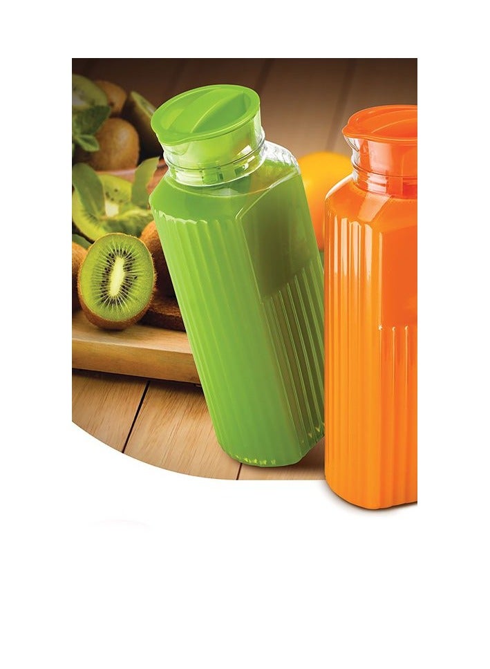 لمسة بلاست زجاجة مياة ديلوكس 3 من لمسه بلاست، قطعتين، 1.5 لتر، الوان متعددة 14075 - Image 2