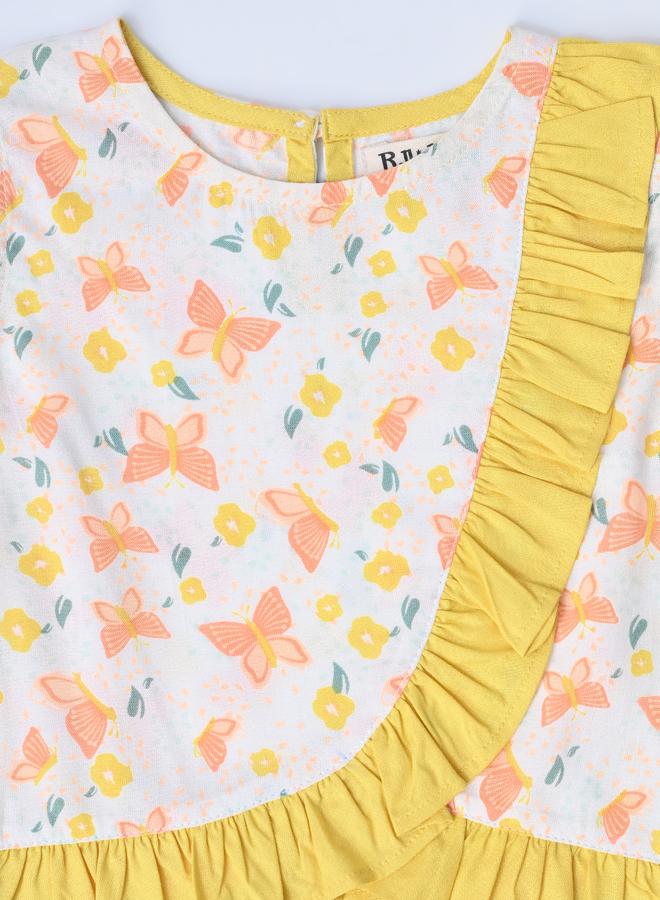 بيلا مودا طقم بلوزة وشورت بطبعات وتفاصيل مكشكشة من بيلا مودا - Image 4