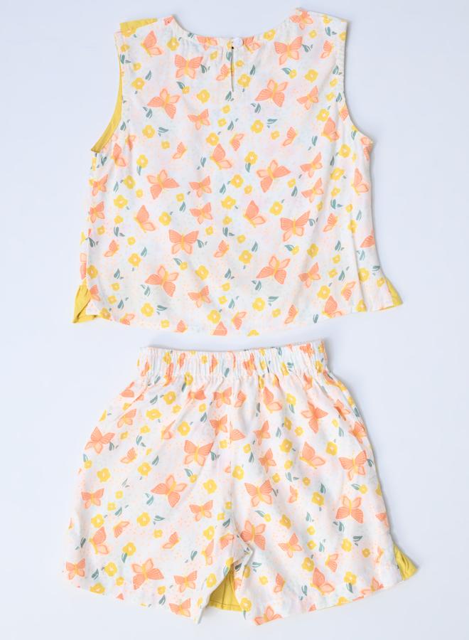 بيلا مودا طقم بلوزة وشورت بطبعات وتفاصيل مكشكشة من بيلا مودا - Image 3