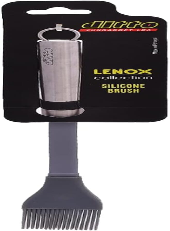 DITTO KITCHEN TOOLS - DITTO SILICONE BRUSH WITH STAINLESS STEEL HAND LENOX MADE in Portugal (SILVER)