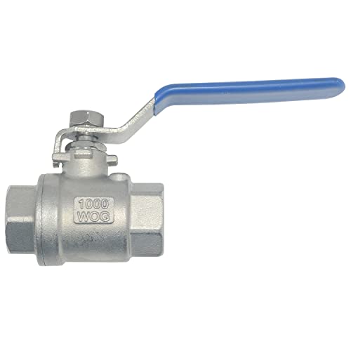 DAN SPEED 1/2" NPT Female 316 Stainless Steel Full Port Ball Valve Vinyl Handle WOG1000 (1/2 inch) - Image 3