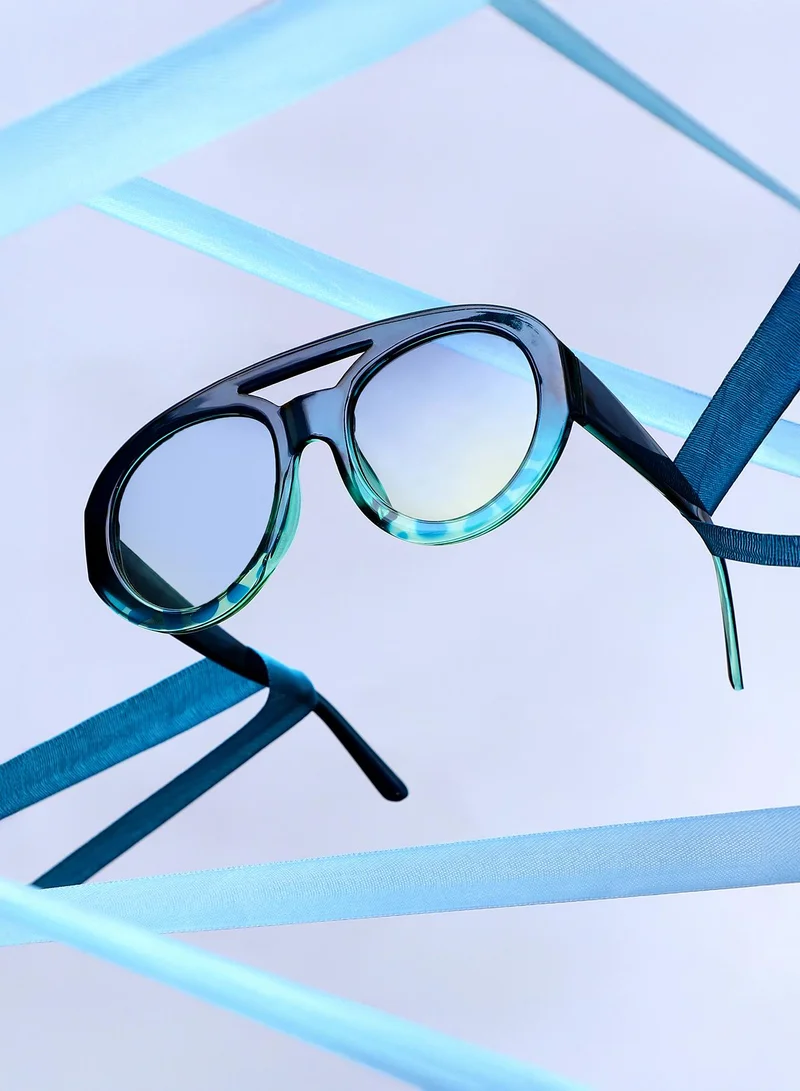 صوص هاوت نظارة شمسية بإطار شيلد كامل الحواف مع حماية من الأشعة الشمسية للنساء