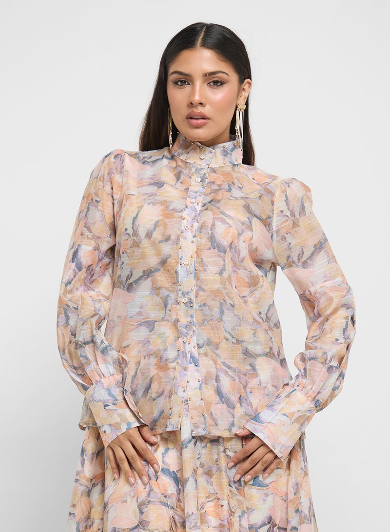 Khizana Printed Top & Skirt Set - Image 3