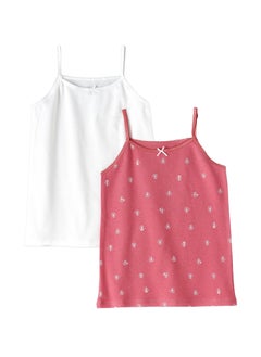 2 Pack Girls Vests 100% Cotton, Soft and Breathable Sleeveless Undershirts for Girls