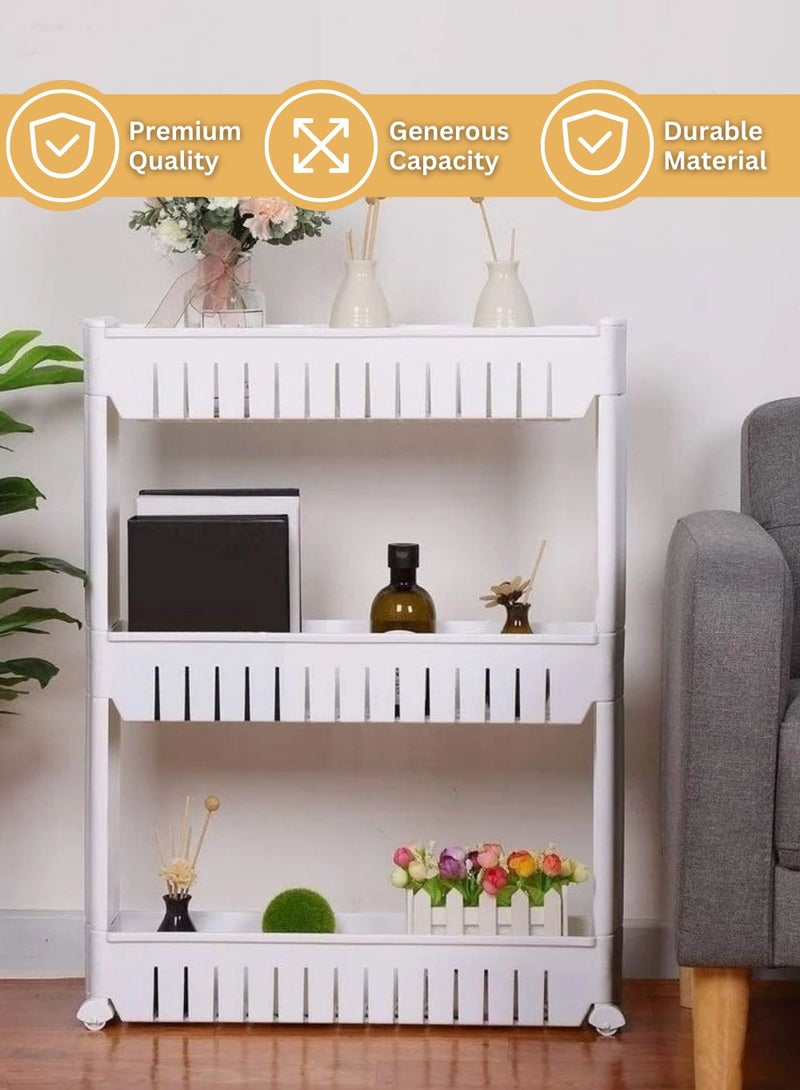 Home Care Sandwich Shelf – Detachable Toast Rack for Serving/Organization, Bread Toast Holder, Non-Toxic Plastic, 3-Tier Adjustable Kitchen Rack with Castor Wheels | Standing Shelf Units - Image 5