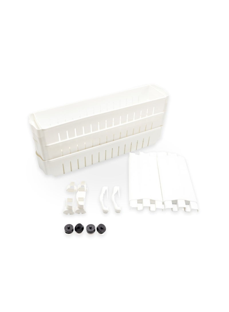 Home Care Sandwich Shelf – Detachable Toast Rack for Serving/Organization, Bread Toast Holder, Non-Toxic Plastic, 3-Tier Adjustable Kitchen Rack with Castor Wheels | Standing Shelf Units - Image 2