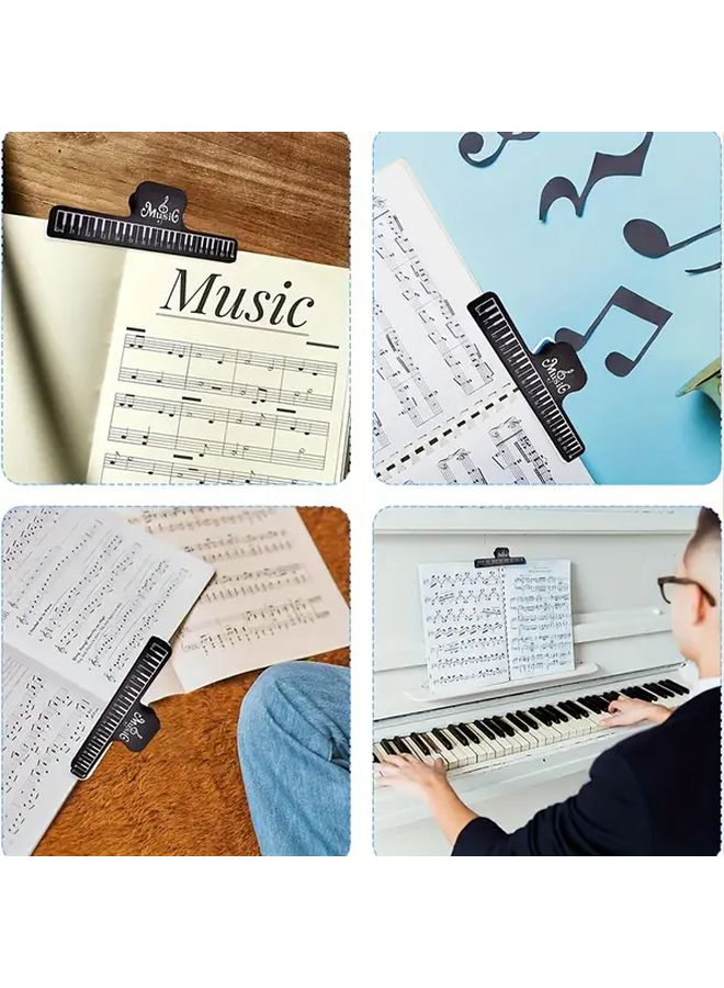 1pc Music Book Holder Durable Plastic Note Clip For Sheet Music Piano Stand - Image 2