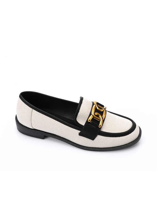 DejaVu Savannah Link Loafer - Black & Off White  - Image 5