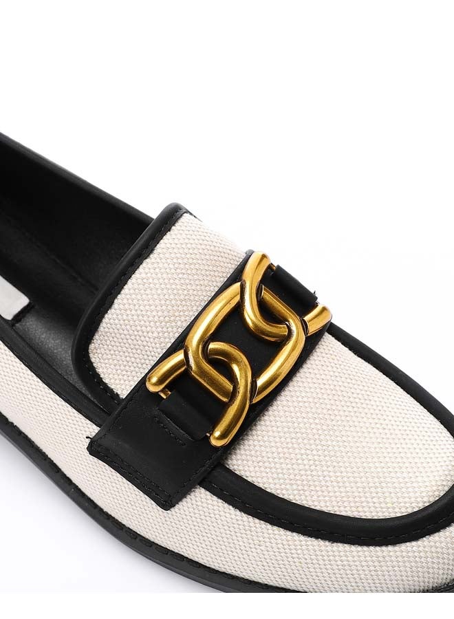 DejaVu Savannah Link Loafer - Black & Off White  - Image 4