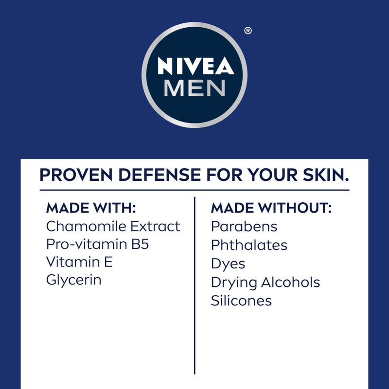 Nivea بلسم ما بعد الحلاقة نيفيا للرجال الحساسين المهدئ مع فيتامين E، برو فيتامين B5 ومستخلص البابونج، بلسم ما بعد الحلاقة خالي من الكحول للرجال، 3.3 أونصة سائلة - Image 5