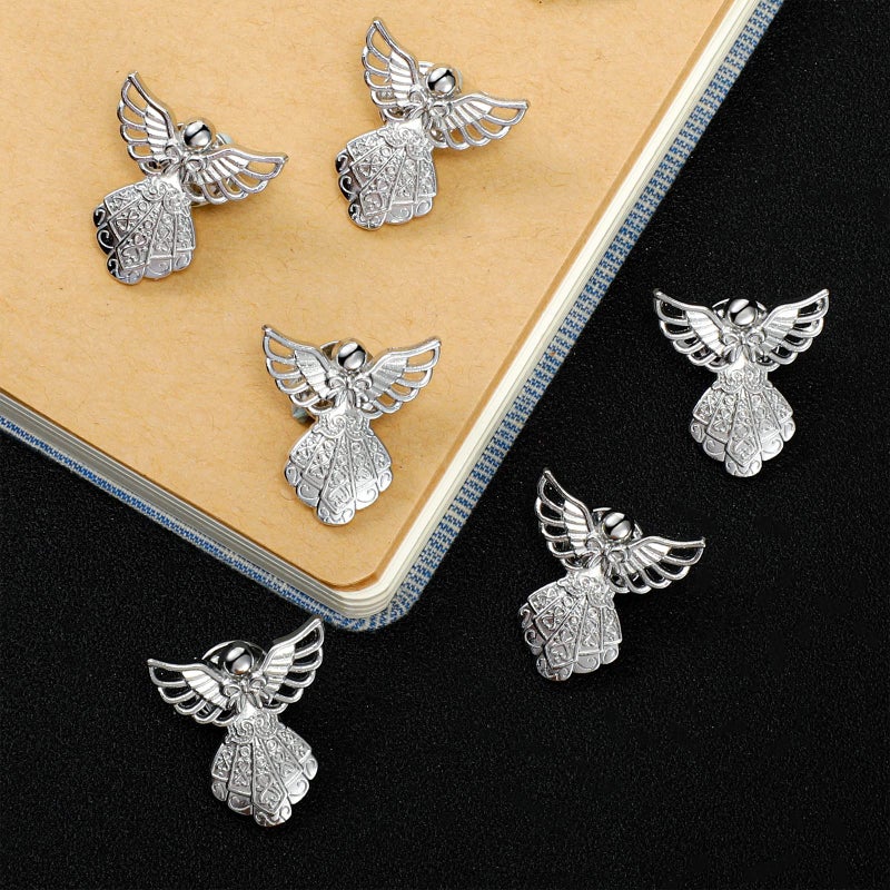 Geosar 25 Set Memorial Angel Sign Pins Funeral Pocket Token Guardian Pocket Angel Pins Lucky Peace Dove Sign Poem Cards with Organza Bags Charms Presents Religious(English) - Image 4