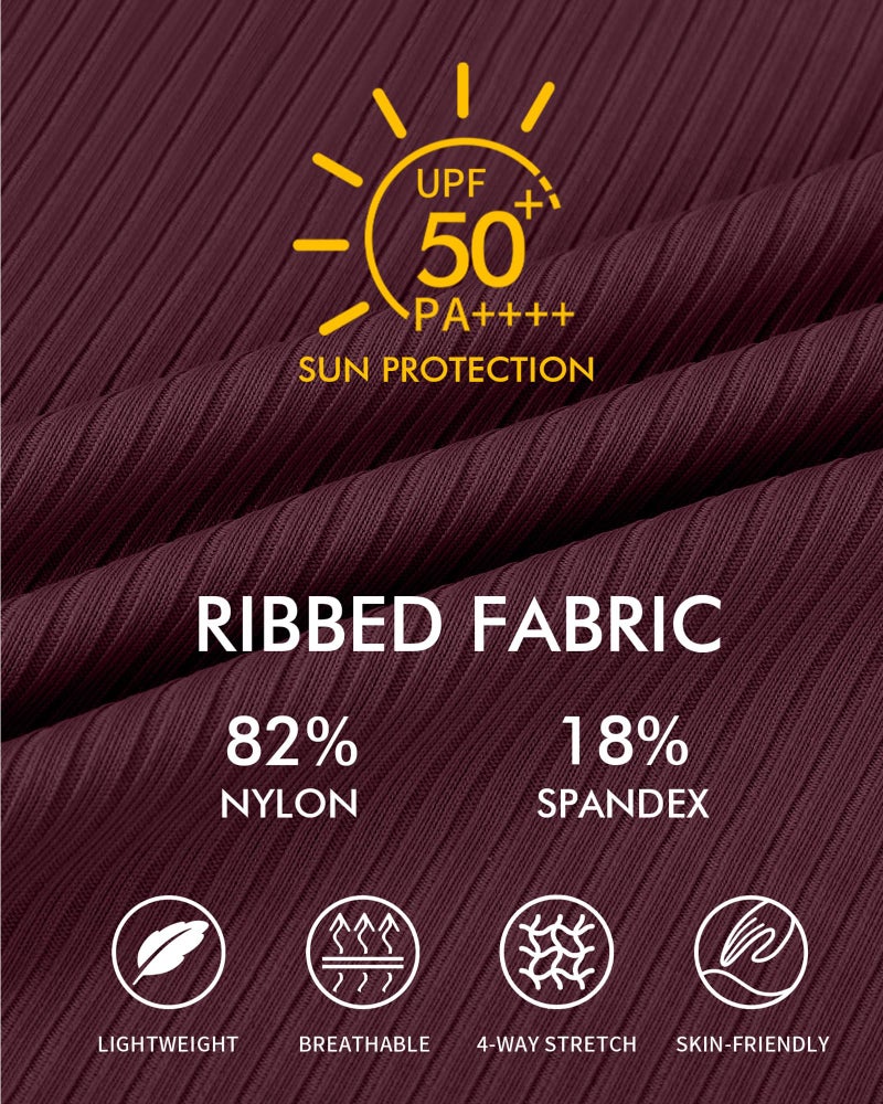 Charmo Ribbed Maternity Bathing Suit V Neck Push up One Piece Pregnancy Swimsuit Ruffle Swimdress for Women Swimwear Dark Red M - Image 4