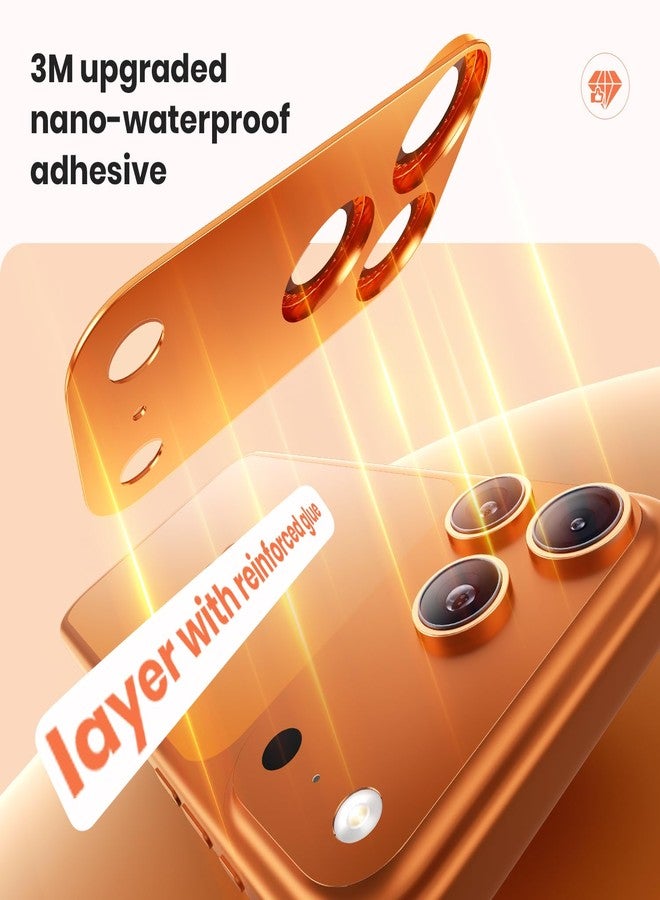 WSKEN for iPhone 17 Pro Max Camera Lens Protector Diamond Bling - [Not Easy to Fall][Strong Adsorption] Glitter Metal Aluminum Alloy Rear Camera Screen Cover Accessories, Cosmic Orange - Image 3